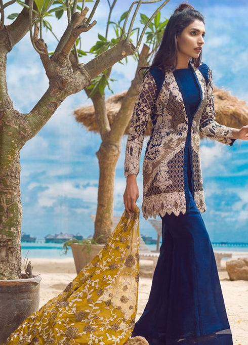 Asim Jofa Embroidered Luxury Chiffon Unstitched Suit 3 Piece ALC-01