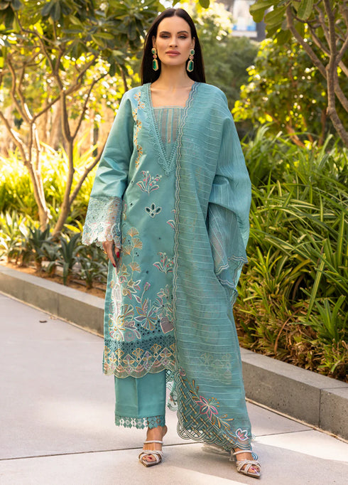 Carnation By Rang Rasiya Embroidered Lawn Suit Unstitched 3 Piece RR25CF D-14 Ariana- Summer Collection