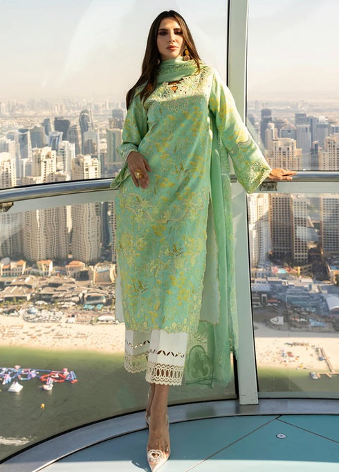 Carnation By Rang Rasiya Embroidered Lawn Suit Unstitched 3 Piece RR25CF D-06 Bellla- Summer Collection