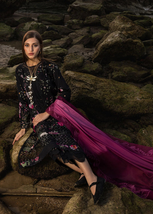 Flow by Crimson Embroidered Lawn Suits Unstitched 3 Piece CR25LS D4 B Bloom Bold - Summer Collection