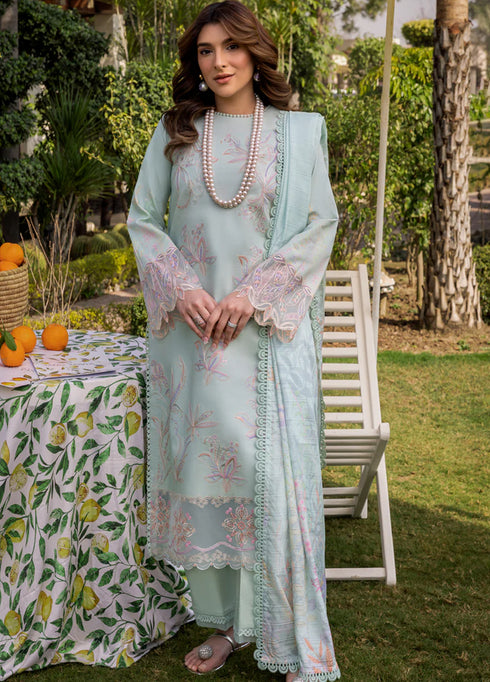 Florence By Rang Rasiya Embroidered Lawn Suits Unstitched 3 Piece RR25F D-10 Shireen- Summer Collection