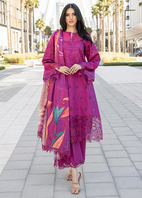 Carnation By Rang Rasiya Embroidered Lawn Suit Unstitched 3 Piece RR25CF D-10 Mahra- Summer Collection