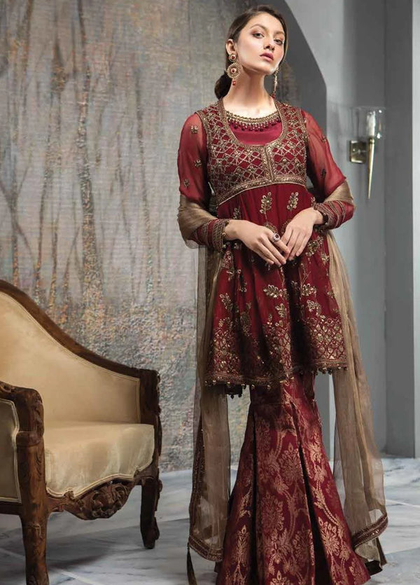 Aayra Embroidered Pure Chiffon Unstitched 3 Piece Suit AY19C 2 - Luxury Collection