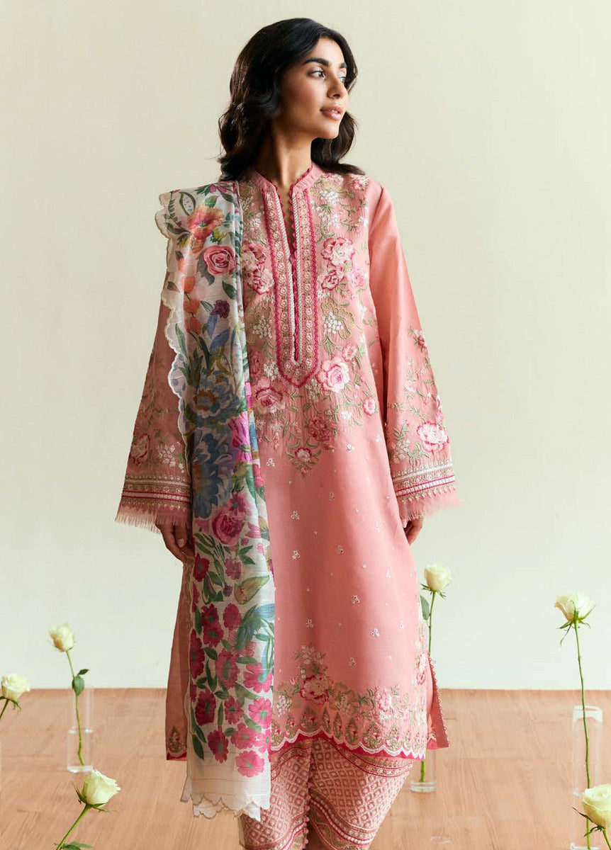 Coco by Zara Shahjahan Embroidered Jacquard Suits Unstitched 3 Piece CZS25LD D-5 B Sufa - Summer Collection main image 1