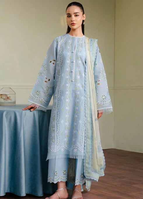 Coco By Zara Shahjahan Embroidered Lawn Suits Unstitched 3 Piece CZS25L D5A Silas - Summer Collection