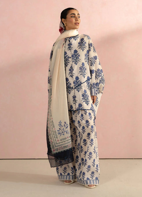 Coco by Zara Shahjahan Printed Lawn Suit Unstitched 3 Piece CZS25P D 1A-Amari - Summer Collection