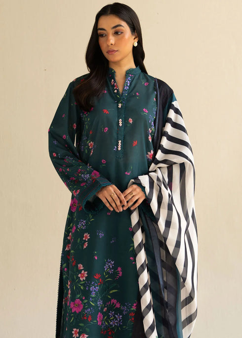 Coco by Zara Shahjahan Printed Lawn Suit Unstitched 3 Piece CZS25P D 4A-Reena - Summer Collection