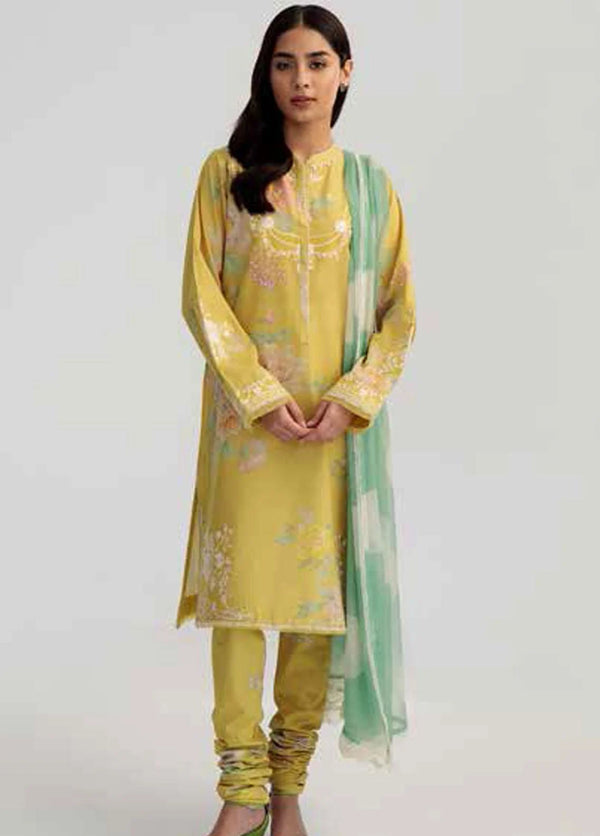 Coco by Zara Shahjahan Embroidered Lawn Suits Unstitched 3 Piece CZS23S 5A - Summer Collection
