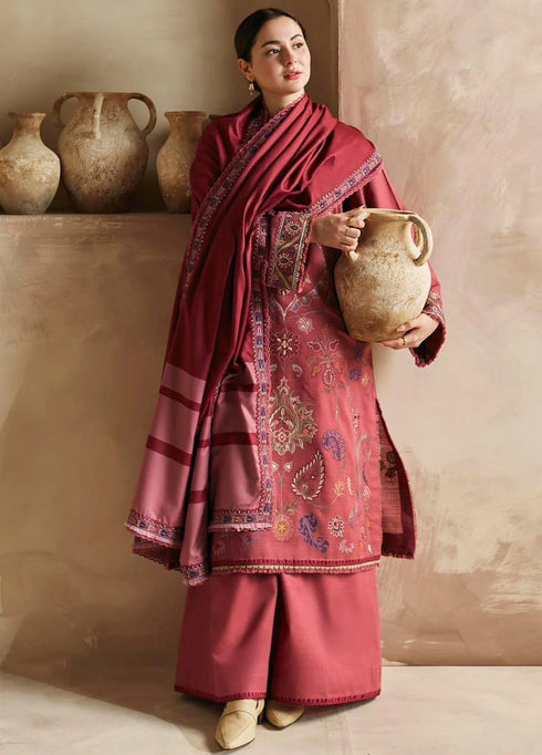 Coco By Zara Shahjahan Embroidered Khaddar Suits Unstitched 3 Piece CZS23W 6A - Winter Collection