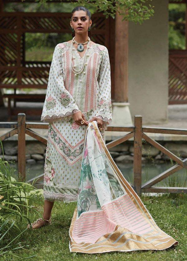 Crimson Embroidered Lawn Suits Unstitched 3 Piece CR23L 5A - Summer Collection