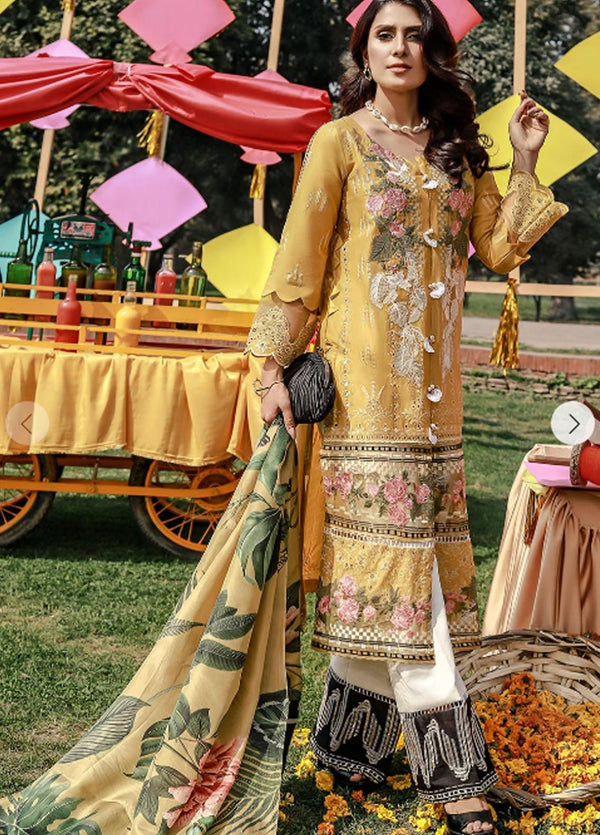 Elaf Embroidered Lawn Suits Unstitched 3 Piece EL21F 04A Intricate Glare - Festive Collection