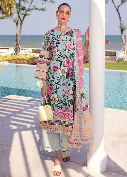 Elaf Printed Lawn Suits Unstitched 3 Piece EF24P EOP-06B Freya - Summer Collection