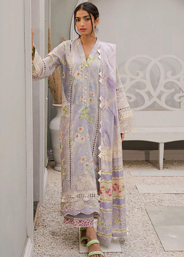 Elaf Printed Lawn Suits Unstitched 3 Piece EF23L EPP-01B - Summer Collection