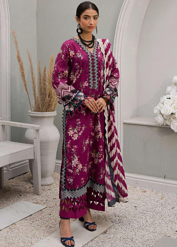 Elaf Printed Lawn Suits Unstitched 3 Piece EF23L EPP-03A - Summer Collection