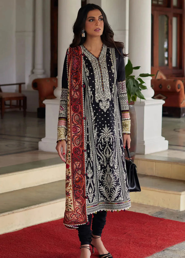 Elan Embroidered Lawn Suits Unstitched 3 Piece EL24L D-07A Sherine - Summer Collection