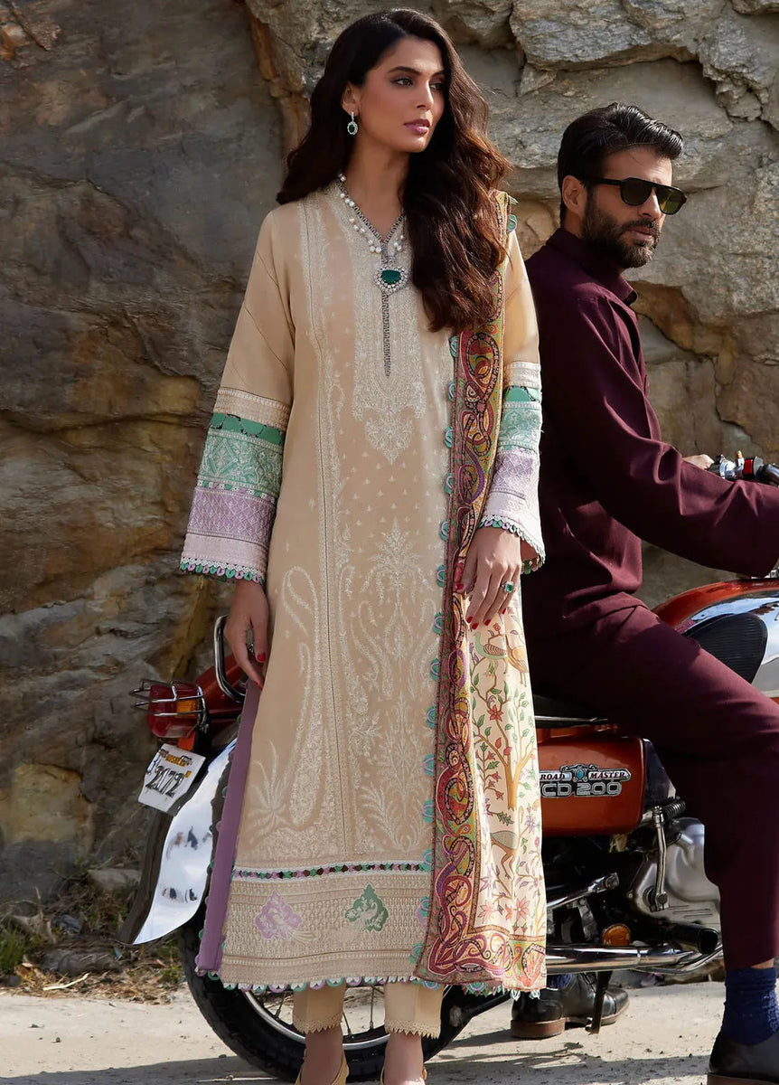 Elan Embroidered Lawn Suits Unstitched 3 Piece EL25LL EL25-08 B Aurelia - Luxury Collection