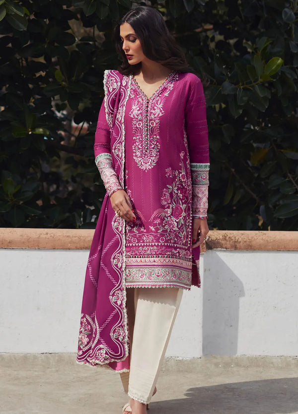 Elan Embroidered Lawn Suits Unstitched 3 Piece EL24L D-10A Aira - Summer Collection