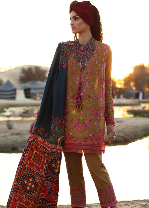 Elan Embroidered Lawn Suit Unstitched 3 Piece EL22S EL22-14A LYANNA - Summer Collection