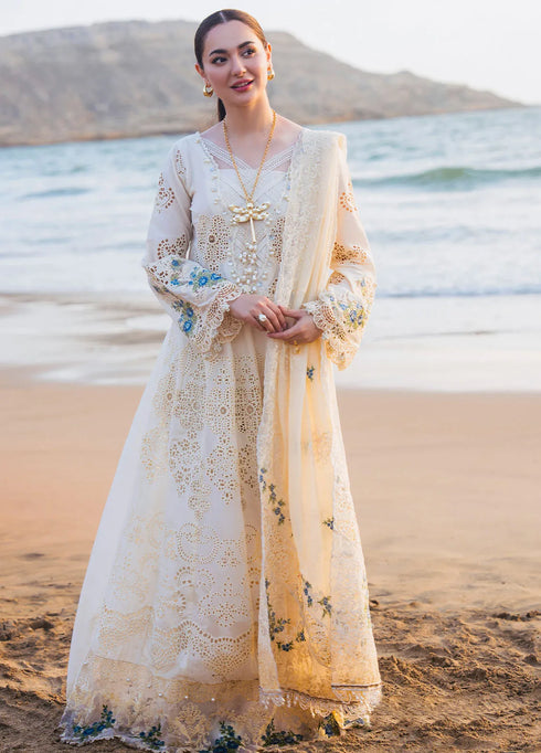 Hai Kuch By Elaf Embroidered Lawn Suit Unstitched 3 Piece EF24HK EHK-3B Ayra - Festive Collection