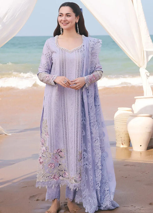 Hania by Imrozia Premium Embroidered Lawn Suits Unstitched 3 Piece IM25HL SL-78 Feeha - Summer Collection