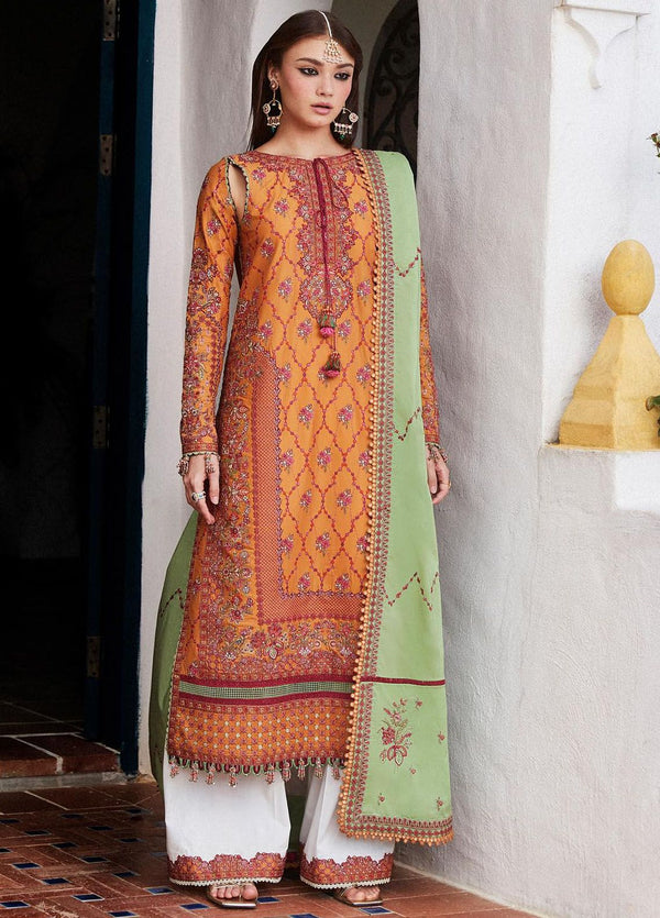 Hussain Rehar Embroidered Lawn Suits Unstitched 3 Piece HRR24EL Amira - Luxury Collection