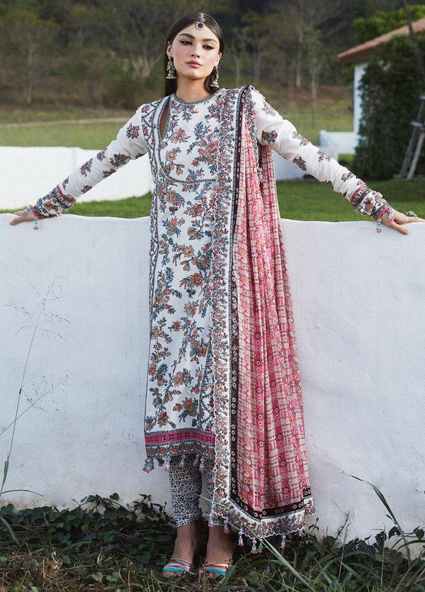 Hussain Rehar Embroidered Lawn Suits Unstitched 3 Piece HRR24EL Elara - Luxury Collection