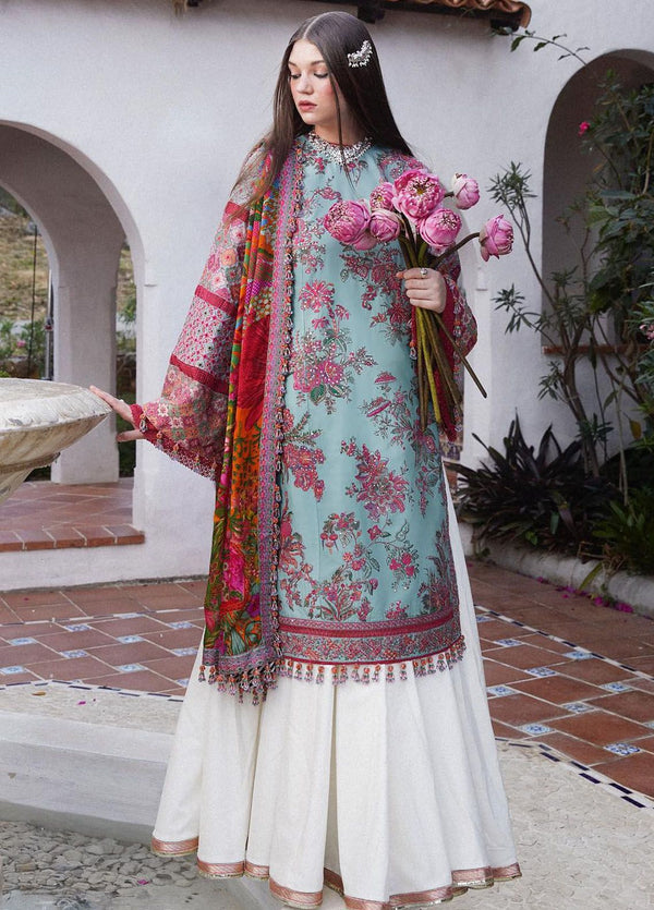 Hussain Rehar Embroidered Lawn Suits Unstitched 3 Piece HRR24EL Floret - Luxury Collection