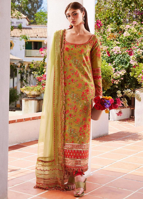 Hussain Rehar Embroidered Lawn Suits Unstitched 3 Piece HRR24EL Sorbet - Luxury Collection