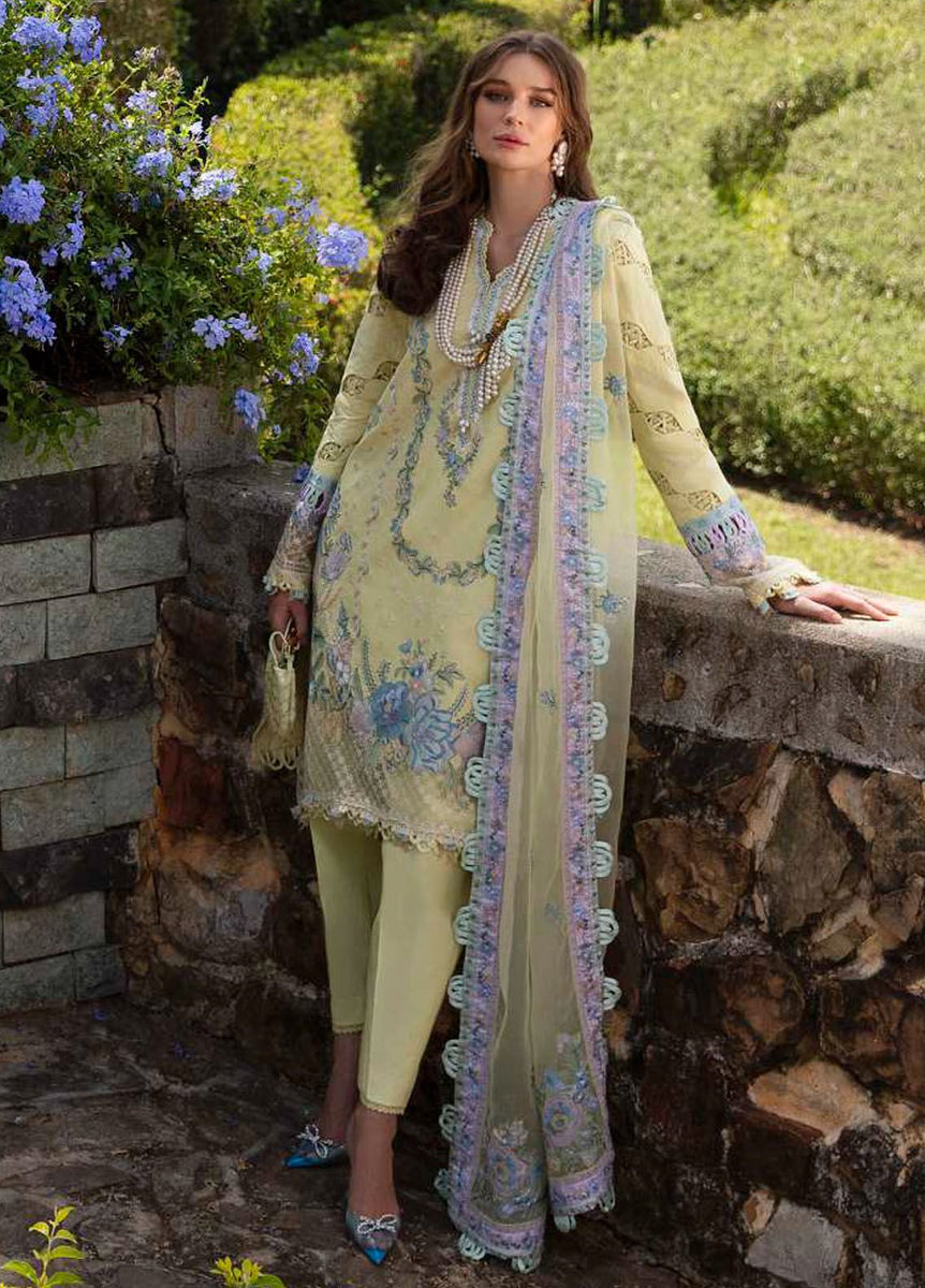 ILAHA Embroidered Lawn Suits Unstitched 3 Piece ILH21L IL006-Zamrut - Luxury Collection
