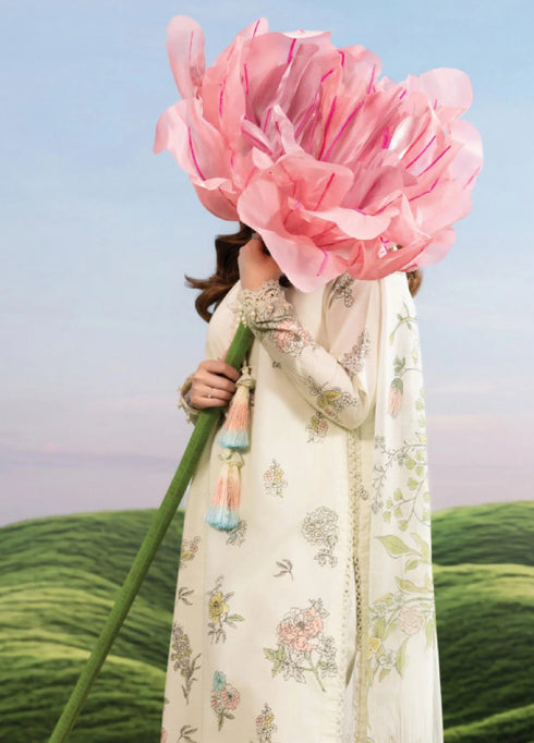 Maria.B M.Basics Embroidered Lawn Unstitched 3Pc Suit MB-02A