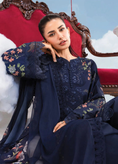 Maria.B M.Basics Embroidered Lawn Unstitched 3Pc Suit MB-07B