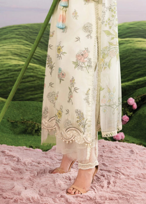 Maria.B M.Basics Embroidered Lawn Unstitched 3Pc Suit MB-02A