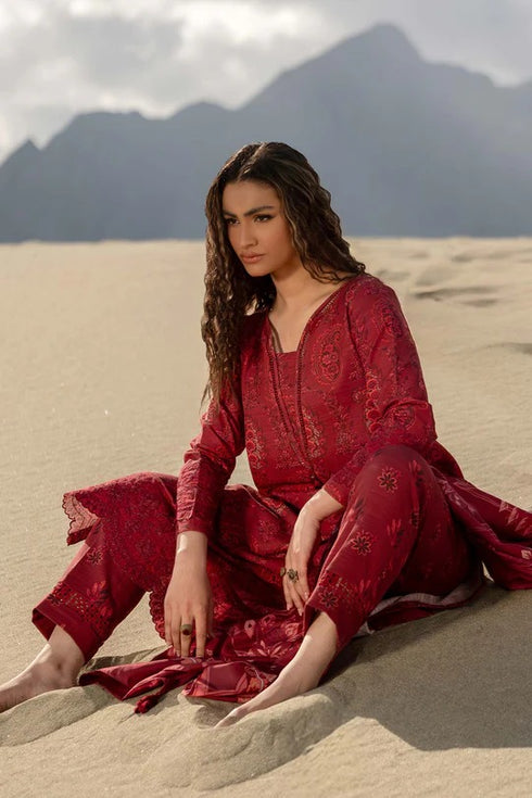 M Basics By Maria B Printed Khaddar Suits Unstitched 3 Piece MB24MBW 8b - Winter Collection