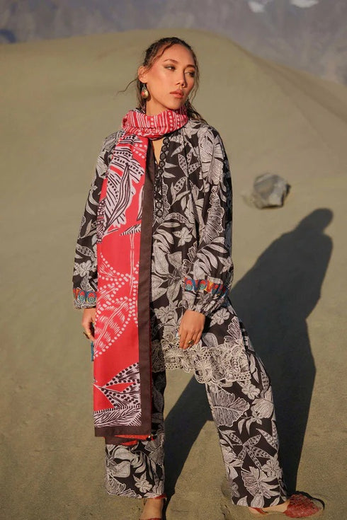 M Basics By Maria B Printed Khaddar Suits Unstitched 3 Piece MB24MBW 9b - Winter Collection