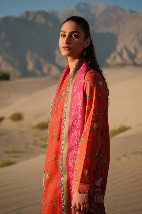 M Basics By Maria B Printed Khaddar Suits Unstitched 3 Piece MB24MBW 5B - Winter Collection