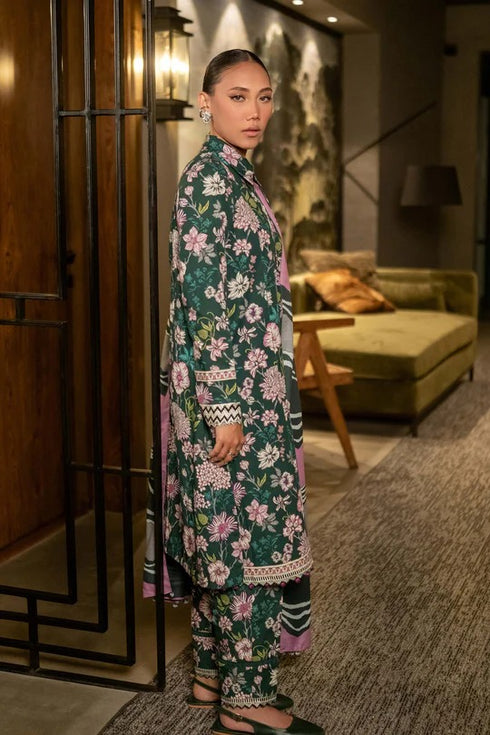 M Basics By Maria B Printed Khaddar Suits Unstitched 3 Piece MB24MBW 4B - Winter Collection