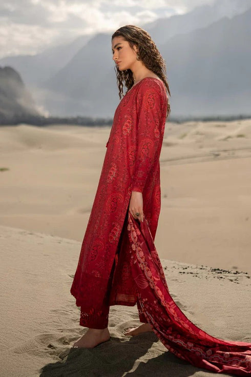 M Basics By Maria B Printed Khaddar Suits Unstitched 3 Piece MB24MBW 8b - Winter Collection