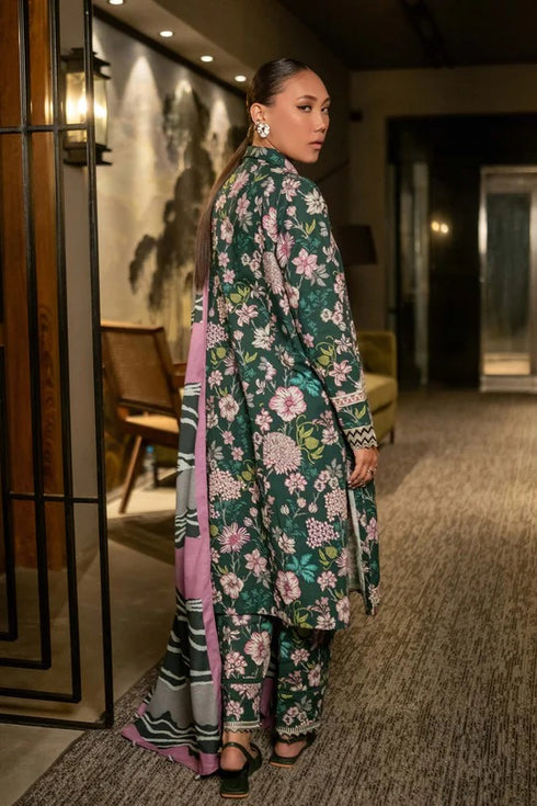 M Basics By Maria B Printed Khaddar Suits Unstitched 3 Piece MB24MBW 4B - Winter Collection