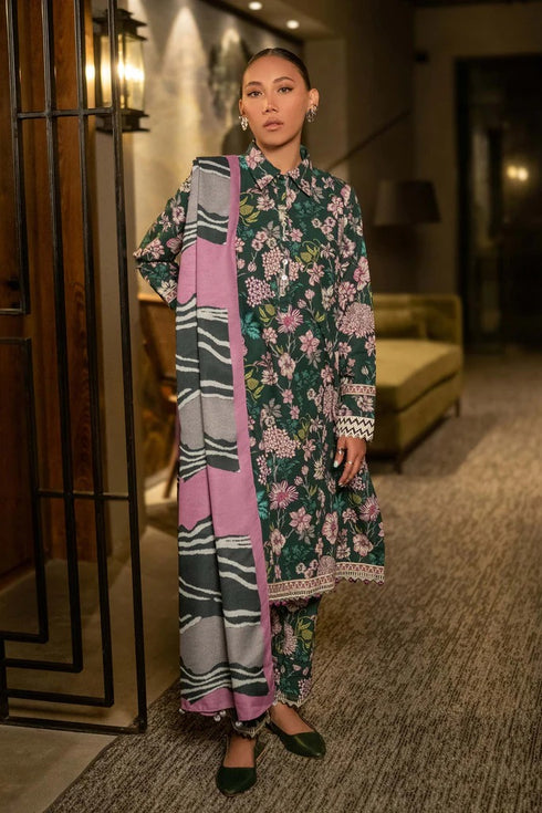 M Basics By Maria B Printed Khaddar Suits Unstitched 3 Piece MB24MBW 4B - Winter Collection