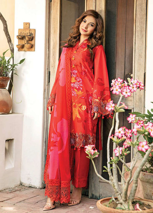M Basic by Maria B Embroidered Lawn Suits Unstitched 3 Piece MB25EE D-07 A - Summer Collection