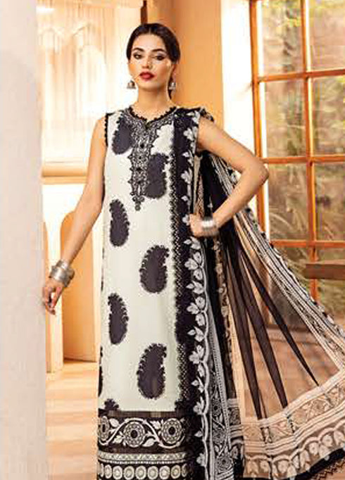 M Basic by Maria B Embroidered Lawn Suits Unstitched 3 Piece MB25EE D-11 B - Summer Collection