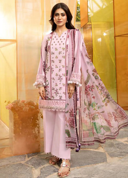 M Basics by Maria B Printed Lawn Suit Unstitched 3 Piece MB25BL D-5B - Summer Collection