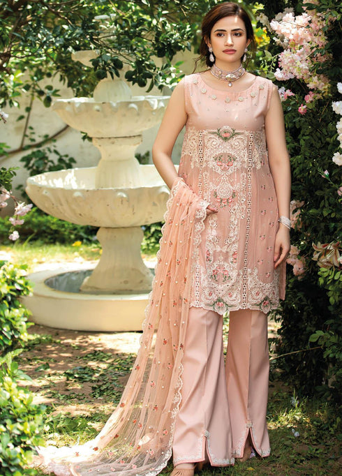 Manara Embroidered Lawn Suits Unstitched 3 Piece MNA21K 02 ANGELIC TEASE - Luxury Collection