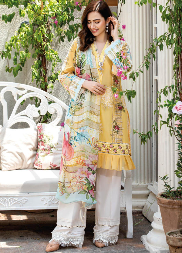 Manara Embroidered Lawn Suits Unstitched 3 Piece MNA21K 03 CONFETTI CONFESSION - Luxury Collection
