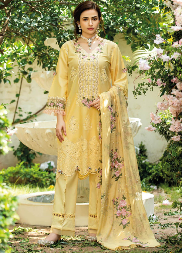 Manara Embroidered Lawn Suits Unstitched 3 Piece MNA21K 12 SUNSHINE SOIREE - Luxury Collection