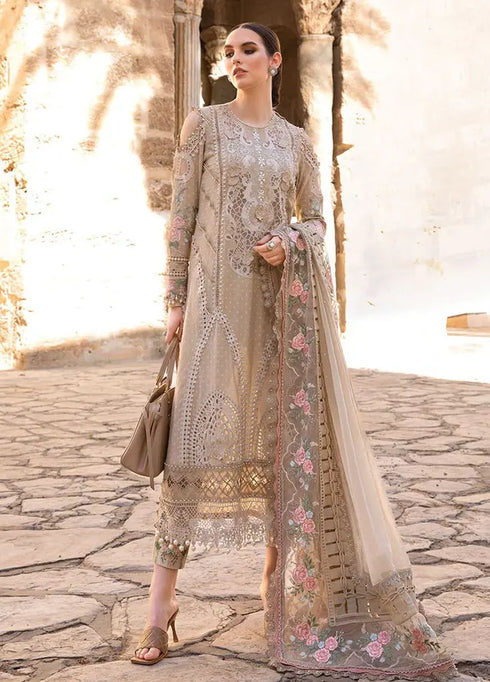 Maria B Embroidered Suits Unstitched 3 Piece MB24LL 10A - Luxury Lawn Collection