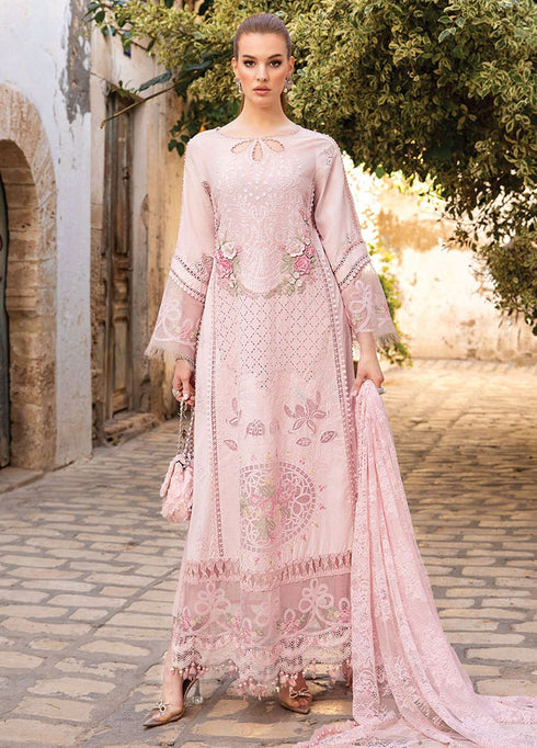 Maria B Embroidered Suits Unstitched 3 Piece MB24LL 11A - Luxury Lawn Collection