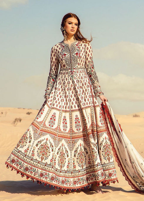 Maria B Embroidered Suits Unstitched 3 Piece MB24LL 13A - Luxury Lawn Collection