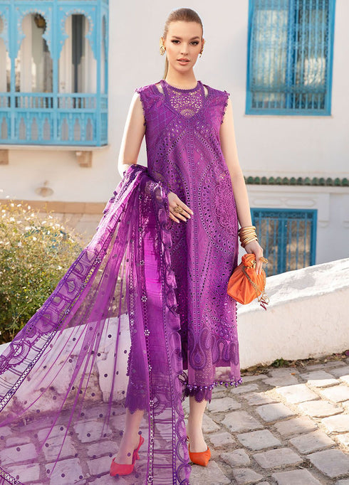Maria B Embroidered Suits Unstitched 3 Piece MB24LL 2B - Luxury Lawn Collection