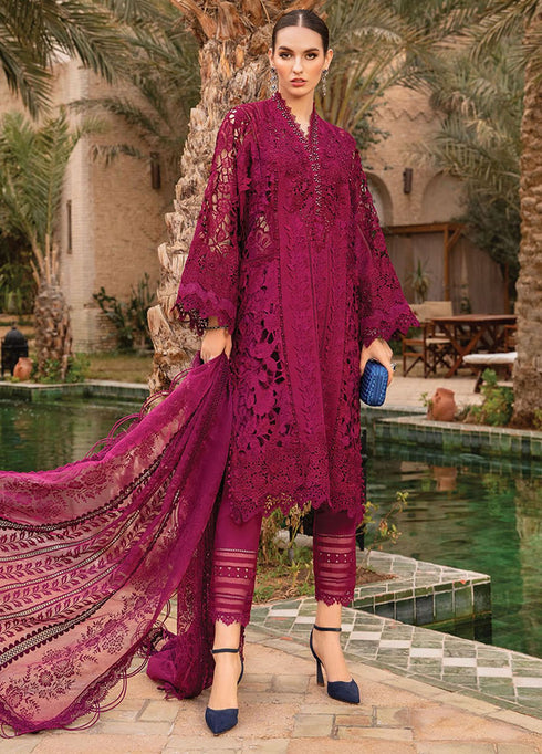Maria B Embroidered Suits Unstitched 3 Piece MB24LL 9B - Luxury Lawn Collection